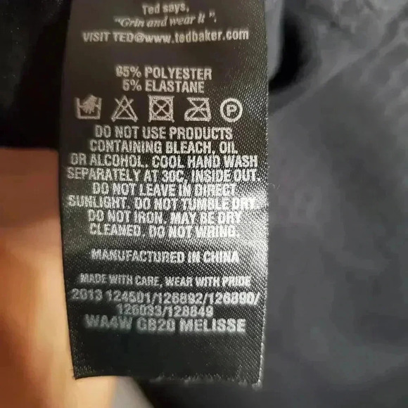 Ted BakerWomens Black Melisse Embossed Neoprene Dress Size 4 - Picture 10 of 13